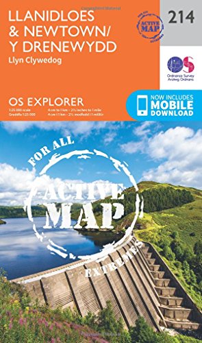 OS Explorer Map Active (214) Llanidloes and Newtown - Y Drenewydd (OS Explorer Active Map)