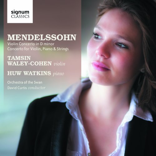 CD cover featuring violinist Tamsin Waley-Cohen in portrait, with text.