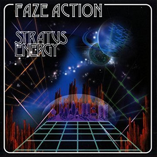 CD cover for Faze Action’s “Stratus Energy” with a futuristic, space scene.