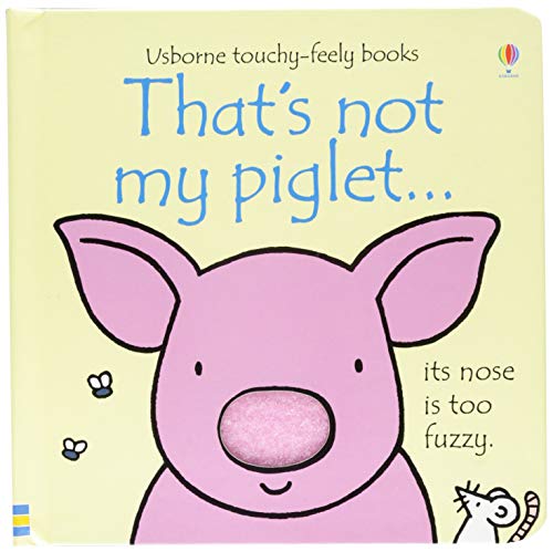 Children’s book cover featuring a pink pig with a fuzzy nose.