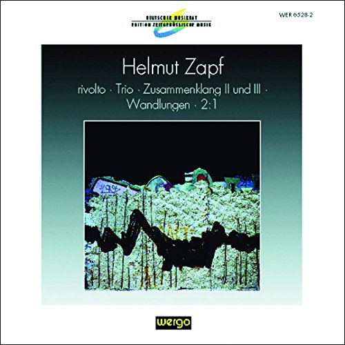 CD cover for Helmut Zapf chamber works featuring abstract textured art on a gradient background.