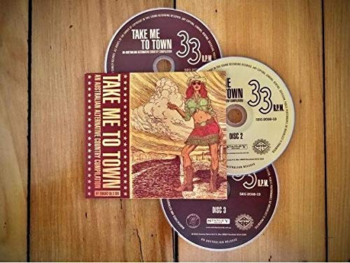 CDs and case for “Take Me To Town,” an Australian country compilation.