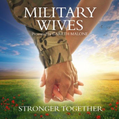 CD cover: clasped hands against a sunset and field, text “Military Wives”.