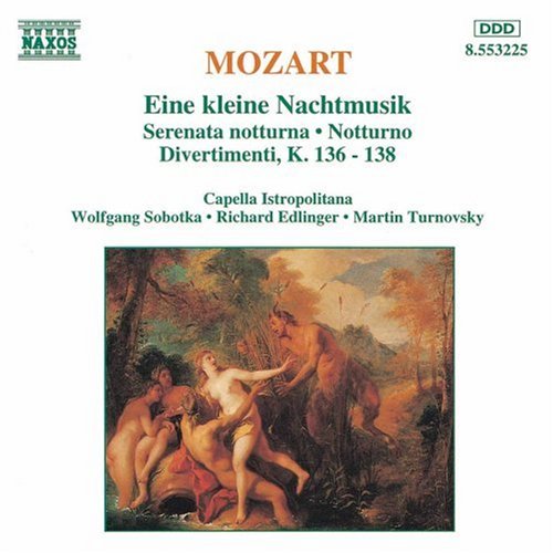 CD cover for Mozart’s “Eine Kleine Nachtmusik” with classical painting.