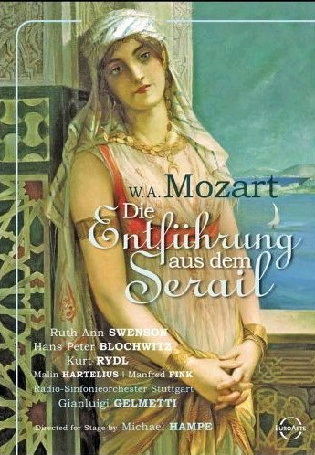 DVD cover for Mozart’s “Die Entführung aus dem Serail” opera.
