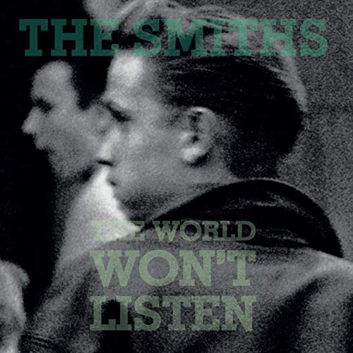 The Smiths album cover, black and white portrait with green text.