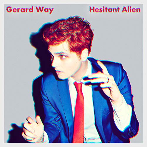 CD cover for Gerard Way’s “Hesitant Alien” featuring a portrait of the artist.
