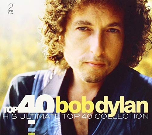 Bob Dylan album cover featuring a portrait of the singer with text.