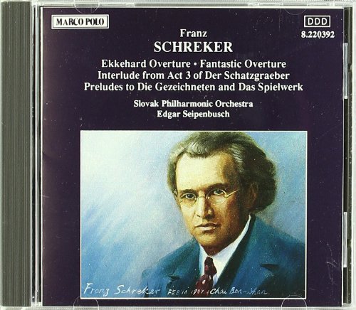 CD case featuring composer Franz Schreker’s portrait and track listing.