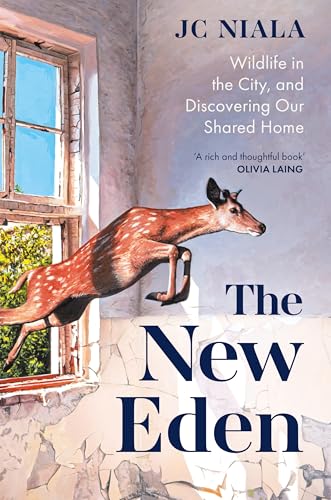 Book cover with a leaping deer in front of a window.