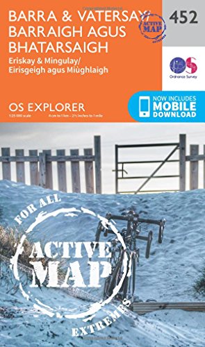 OS Explorer Map Active (452) Barra and Vatersay / Barraigh Agus Bhatarsaigh (OS Explorer Active Map)