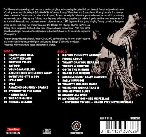 Who, The - Paris 1970 (2cd) [CD]