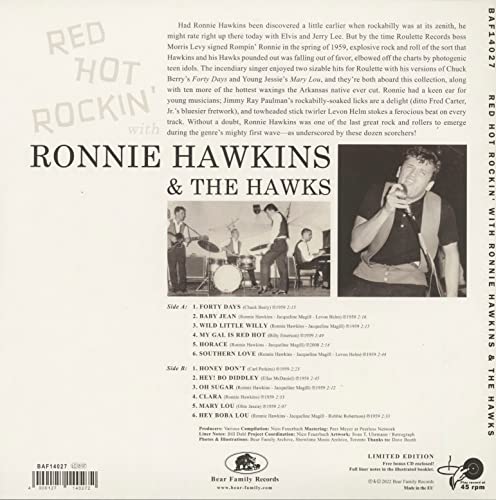 Ronnie Hawkins & The Hawks - Red Hot Rockin' (+cd) [VINYL]