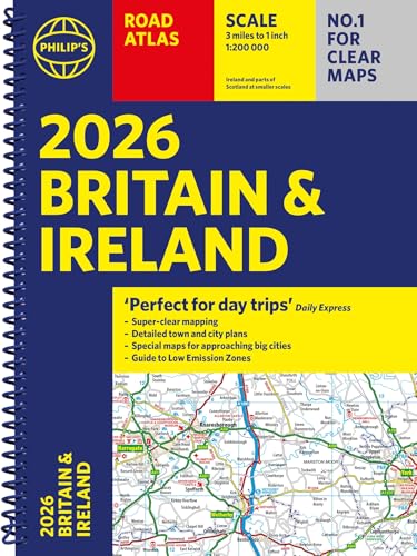 2026 Philip’s Road Atlas Britain & Ireland : (A4 Spiral Bound)