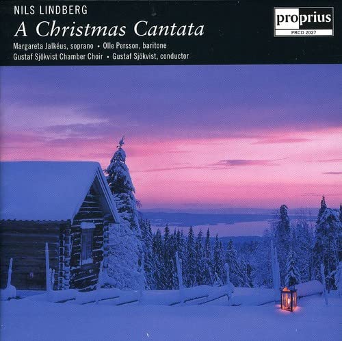 CD cover: snowy landscape with cabin, sunset, and lantern light.