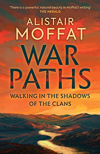 Book cover showing a winding river through dark hills under a vibrant orange sky.