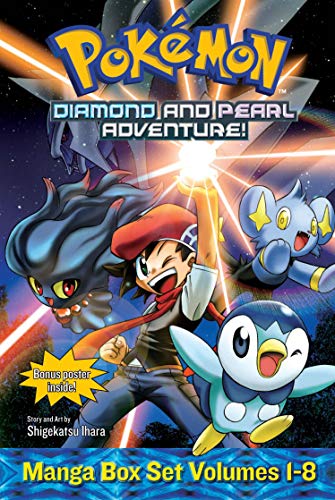 Pokemon Diamond and Pearl Adventure! manga box set with Ash and Pokemon.