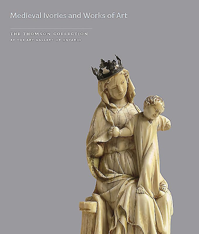 Book cover showing a carved ivory statue of the Virgin Mary holding the Christ child.