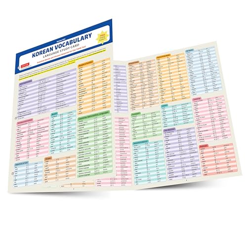 KOREAN VOCABULARY LANG STUDY CARD