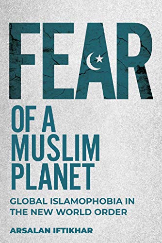 Book cover with bold text: "Fear of a Muslim Planet," crescent moon symbol.