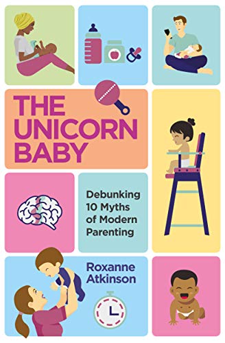 Book cover with illustrations of parents and babies, titled “The Unicorn Baby.”