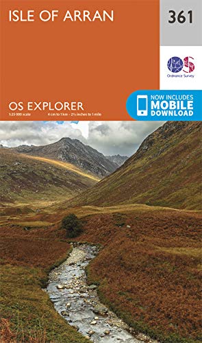 Isle of Arran Map | North Arran | Ordnance Survey | OS Explorer Map 361 | Scotland | Walks | Hiking | Maps | Adventure