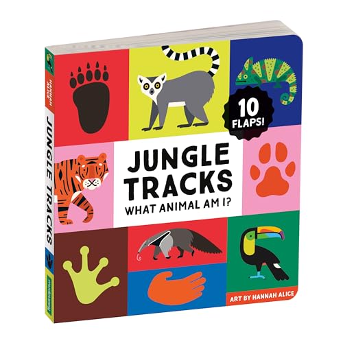 Jungle Tracks Lift-the-Flap Board Book: What Animal Am I?