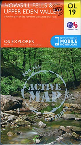Howgill Fells & Upper Eden Valley Map | Weatherproof | Yorkshire Dales National Park | Ordnance Survey | OS Explorer Active Map OL19 | England | Walks | Hiking | Maps | Adventure