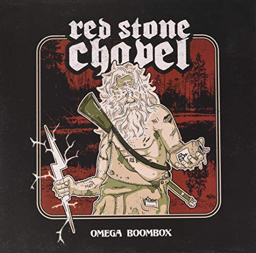 Vinyl album cover for Red Stone Chapel’s “Omega Boombox” featuring illustrated artwork.