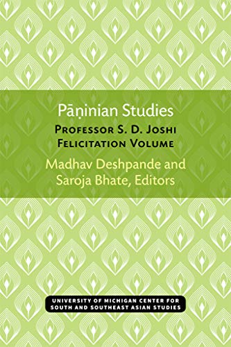 Paninian Studies : Professor S. D. Joshi Felicitation Volume