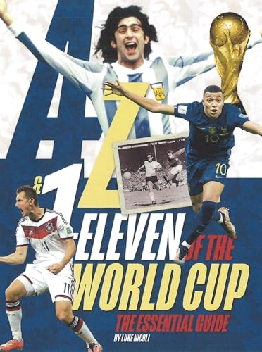 Book cover featuring soccer players and the World Cup trophy.