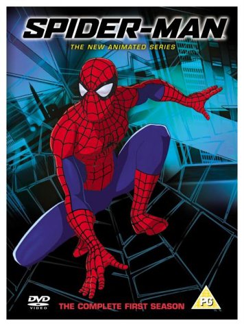 Spider-Man DVD cover featuring the hero in a dynamic crouching pose.