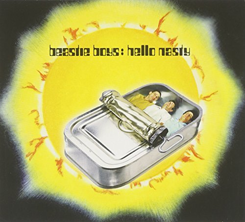 Beastie Boys "Hello Nasty" CD cover: three men in a sardine can.