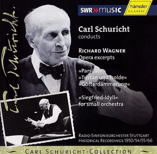 CD cover featuring conductor Carl Schuricht in a black and white portrait.