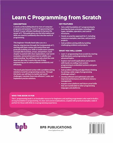 Learn C Programming from Scratch : A step-by-step methodology with problem solving approach
