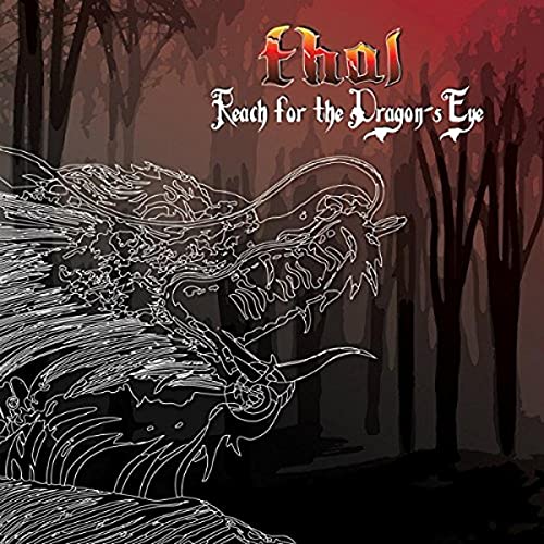 CD cover art: dragon illustration with band name "Thal" and red background.