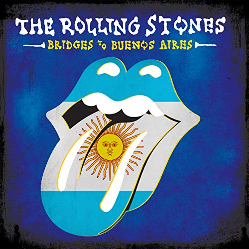 Rolling Stones’ “Bridges to Buenos Aires” DVD cover with iconic tongue and sun logo.
