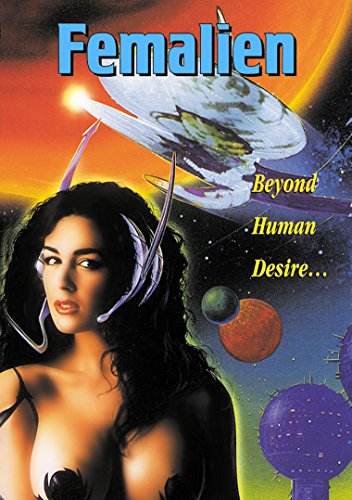 DVD cover for "Femalien" featuring a woman and a spaceship.