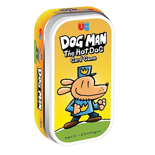 University Games Dog Man The Hot Dog Card Game | 2-4 Players, Yellow, One Size,07011