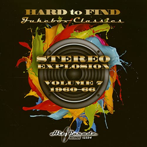 CD cover with colorful paint splatter and a stereo speaker graphic.