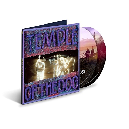 Temple Of The Dog album cover with CD, featuring figures on a beach.