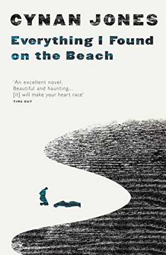 Book cover: "Everything I Found on the Beach" with abstract wave illustration.