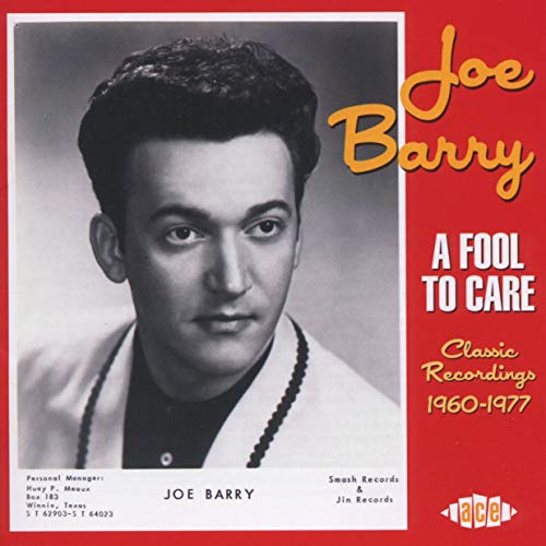 CD cover featuring a black and white portrait of Joe Barry.