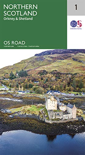 North Scotland. Orkney & Shetland (OS Road Map): OS Roadmap sheet 1