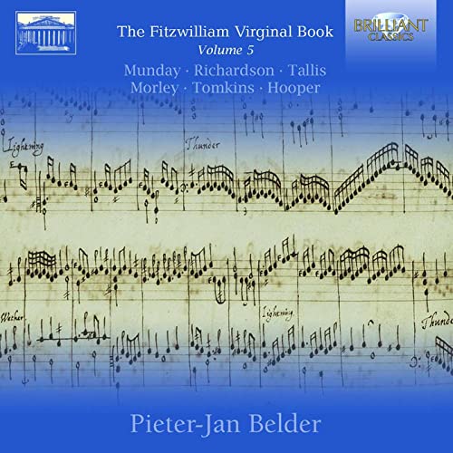 CD cover for "The Fitzwilliam Virginal Book, Volume 5" with sheet music.