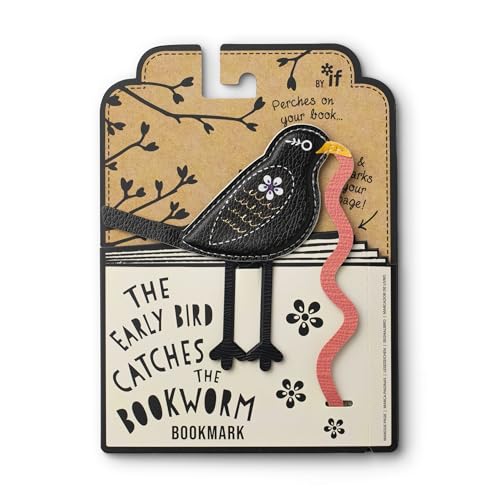 Early Bird Catches the Bookworm Bookmark - Blackbird