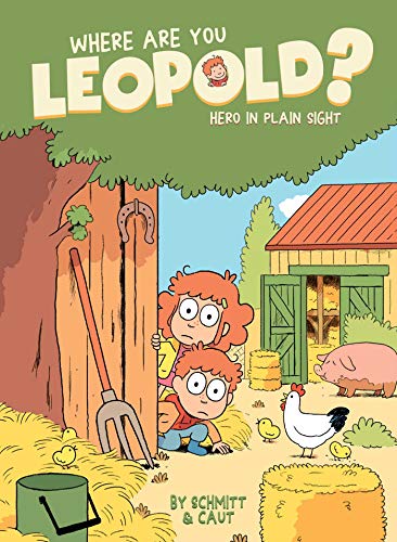 Book cover featuring a boy and a chicken on a farm with a barn.