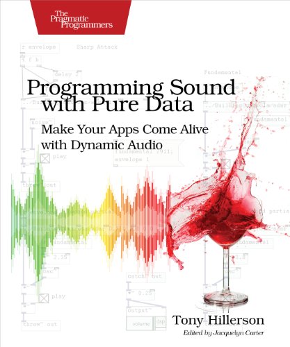 Book cover with sound waves, a wine splash, and text details.