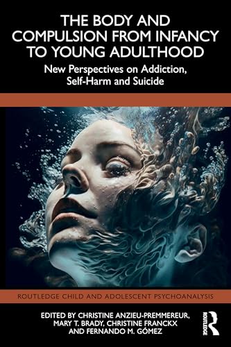 Book cover depicting a face submerged in water, titled “The Body and Compulsion.”