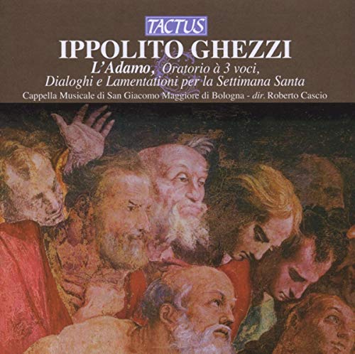 CD cover featuring a classical painting of multiple figures and text about Ippolito Ghezzi.